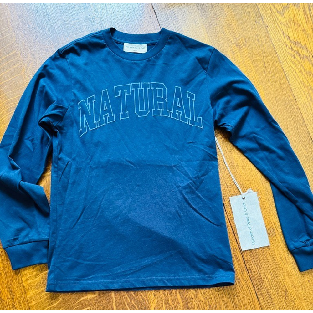 Sealed/Bagged Museum of Peace and Quiet Long Sleeve Navy Outline LARGE